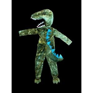Pottery Barn Kids Light Up T-REX Dinosaur Halloween Costume Kids Toddler 7/8 NEW